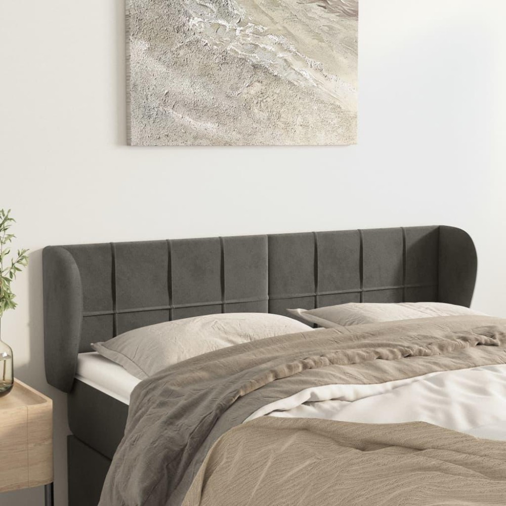 vidaXL Headboard with Ears Dark Gray 57.9