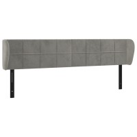 vidaXL Headboard with Ears Light Gray 64.2