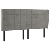 vidaXL Headboard with Ears Light Gray 64.2