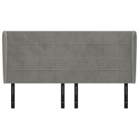 vidaXL Headboard with Ears Light Gray 64.2