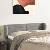 vidaXL Headboard with Ears Light Gray 57.9