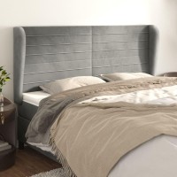 vidaXL Headboard with Ears Light Gray 64.2