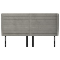 vidaXL Headboard with Ears Light Gray 64.2