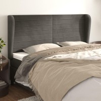 vidaXL Headboard with Ears Dark Gray 64.2