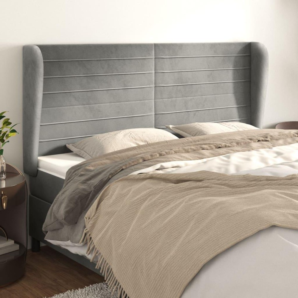 vidaXL Headboard with Ears Light Gray 79.9