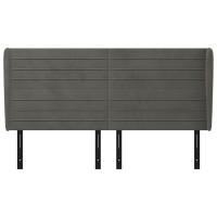 vidaXL Headboard with Ears Dark Gray 79.9