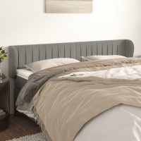 vidaXL Headboard with Ears Light Gray 64.2