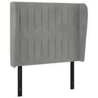 vidaXL Headboard with Ears Light Gray 40.6