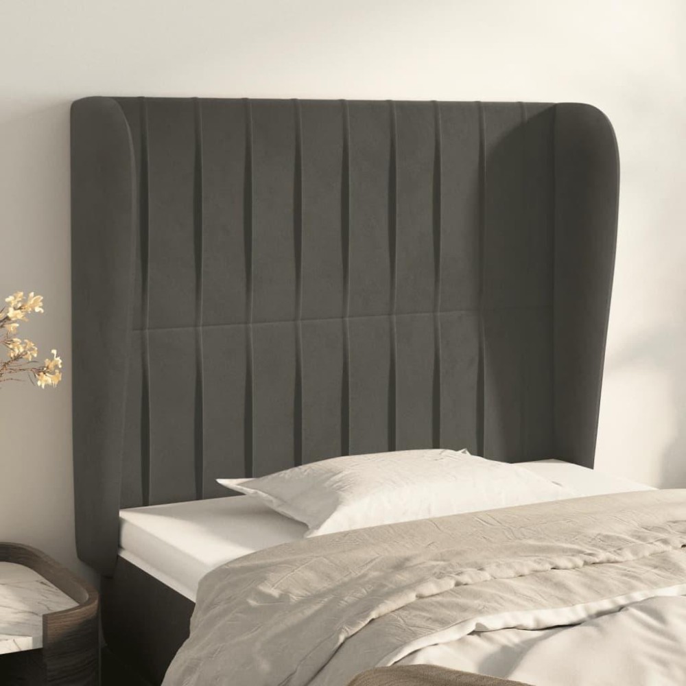 vidaXL Headboard with Ears Dark Gray 40.6