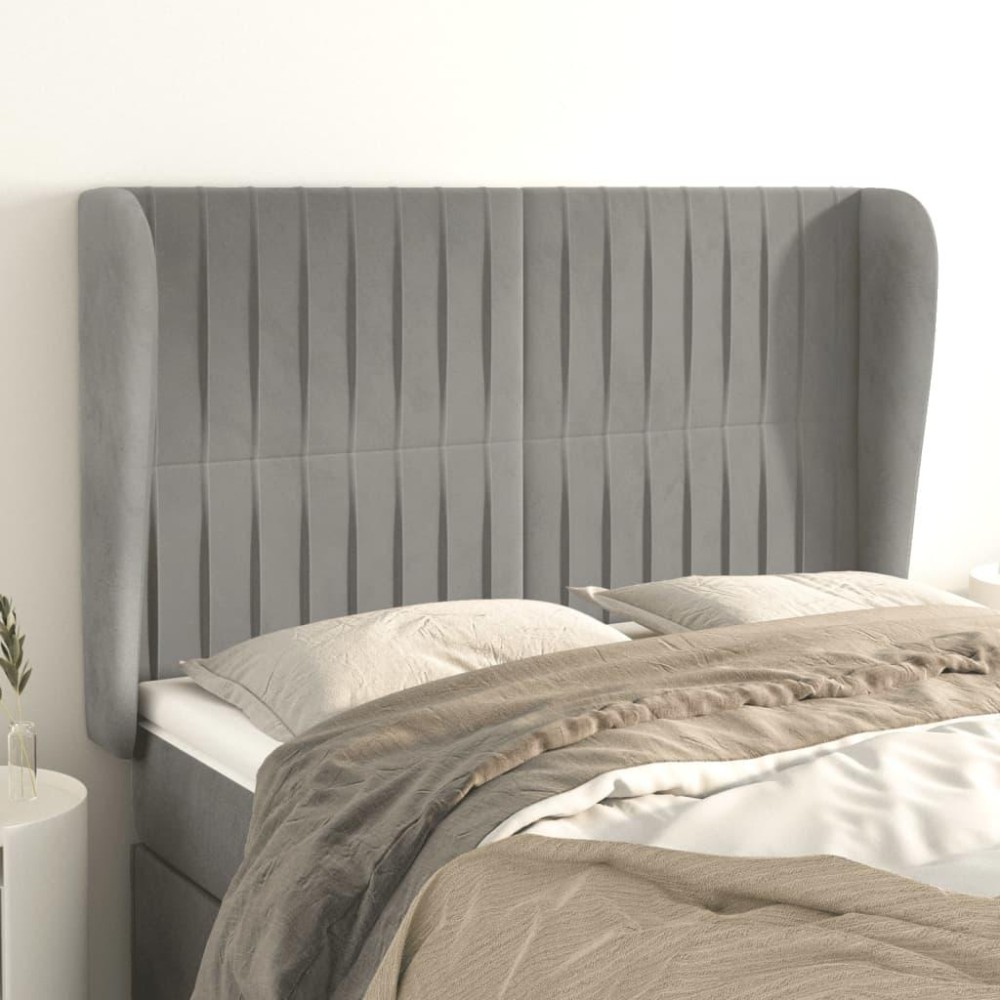 vidaXL Headboard with Ears Light Gray 57.9