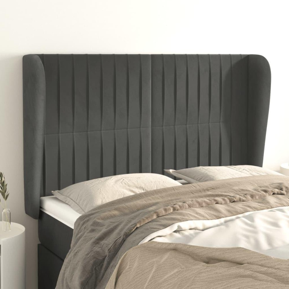 vidaXL Headboard with Ears Dark Gray 57.9