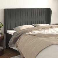 vidaXL Headboard with Ears Dark Gray 64.2