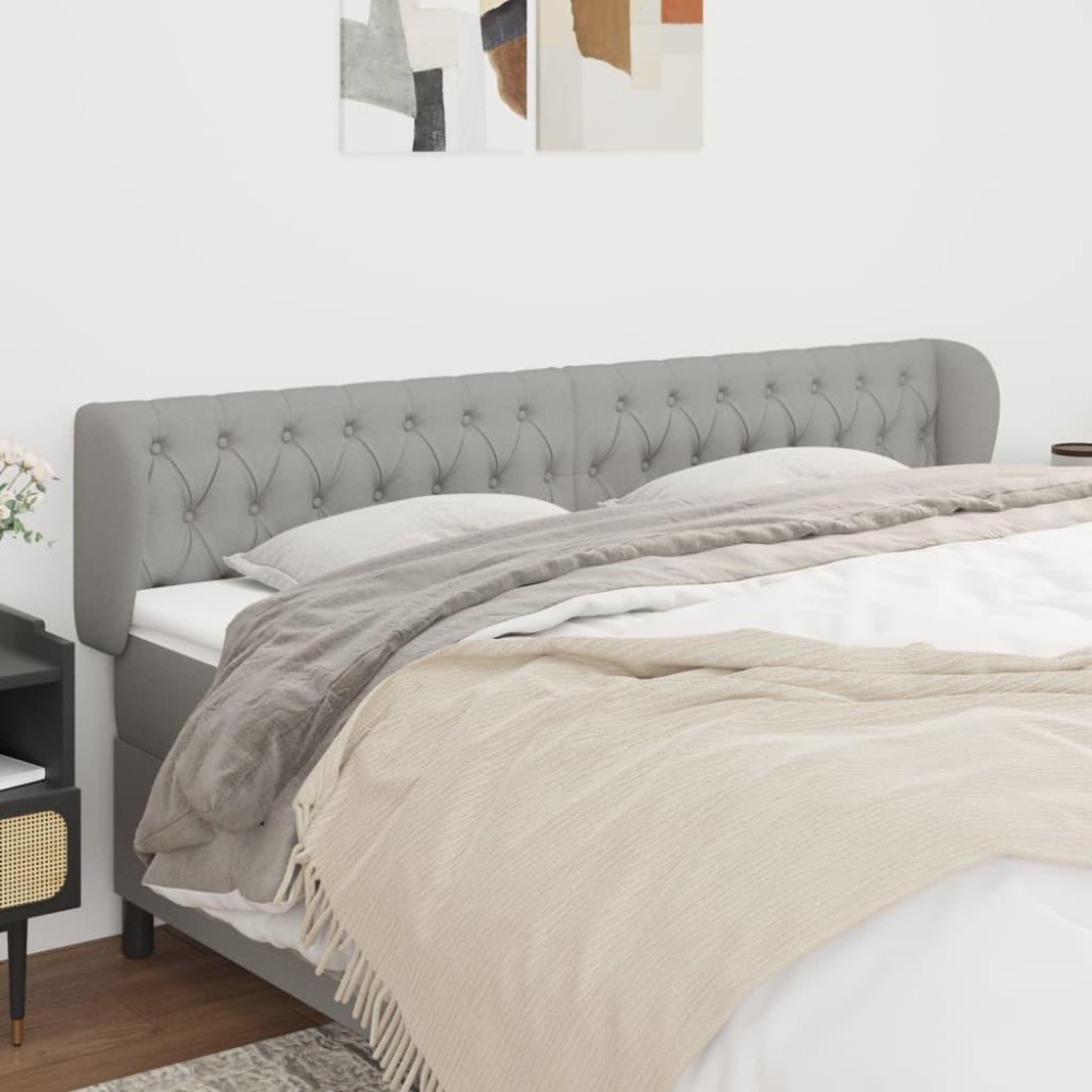 vidaXL Headboard with Ears Light Gray 79.9