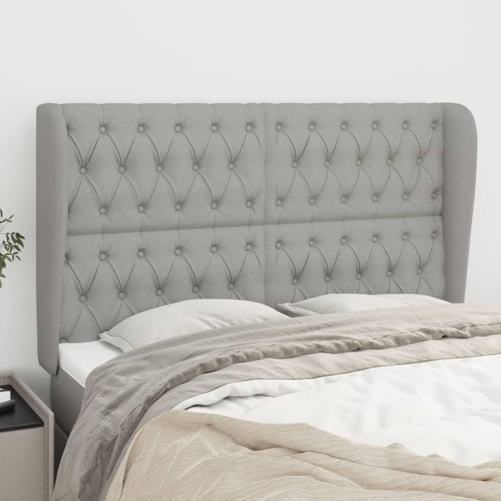 vidaXL Headboard with Ears Light Gray 64.2