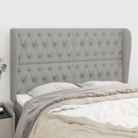 vidaXL Headboard with Ears Light Gray 64.2