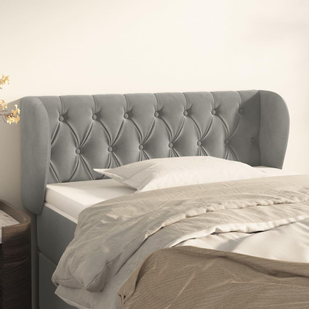 vidaXL Headboard with Ears Light Gray 40.6