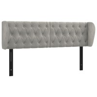 vidaXL Headboard with Ears Light Gray 57.9