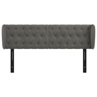 vidaXL Headboard with Ears Dark Gray 57.9