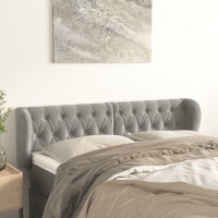 vidaXL Headboard with Ears Light Gray 64.2