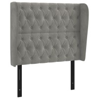 vidaXL Headboard with Ears Light Gray 40.6