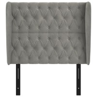 vidaXL Headboard with Ears Light Gray 40.6