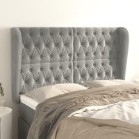 vidaXL Headboard with Ears Light Gray 57.9