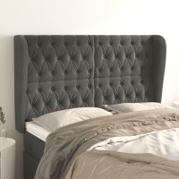 vidaXL Headboard with Ears Dark Gray 57.9