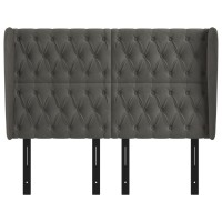 vidaXL Headboard with Ears Dark Gray 57.9