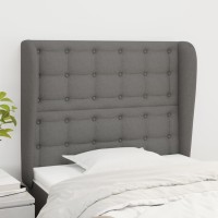 vidaXL Headboard with Ears Dark Gray 40.6