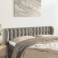 vidaXL Headboard with Ears Light Gray 57.9