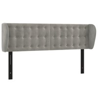 vidaXL Headboard with Ears Light Gray 57.9