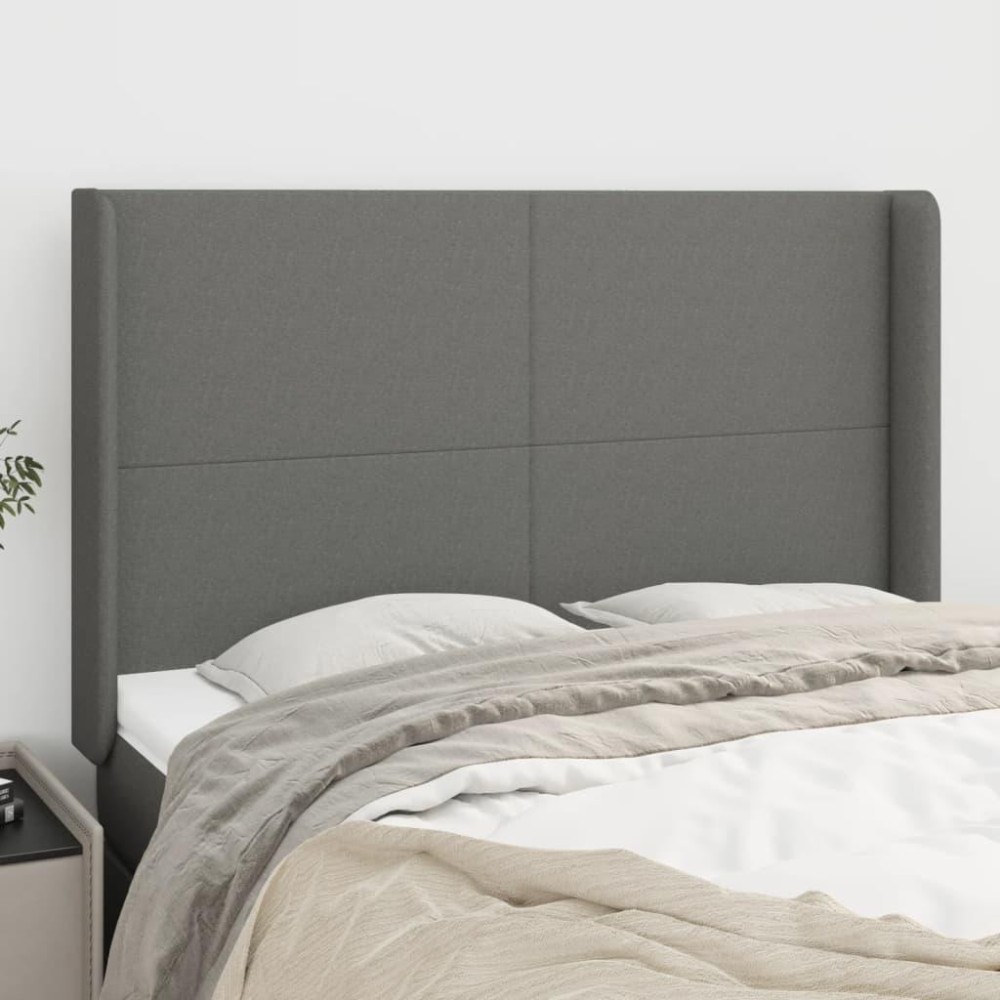 vidaXL Headboard with Ears Dark Gray 57.9