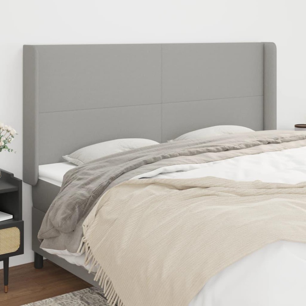 vidaXL Headboard with Ears Light Gray 64.2