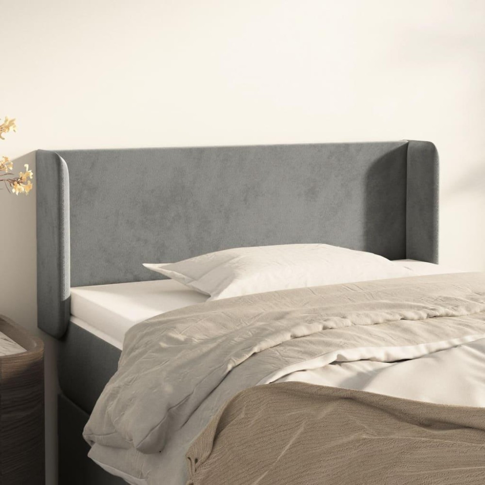 vidaXL Headboard with Ears Light Gray 40.6