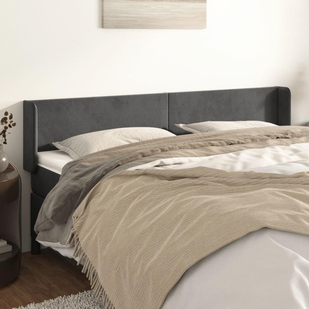 vidaXL Headboard with Ears Dark Gray 72