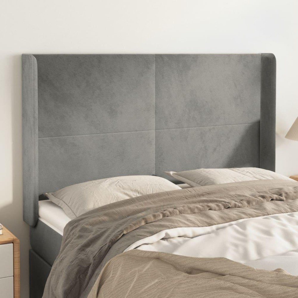 vidaXL Headboard with Ears Light Gray 57.9