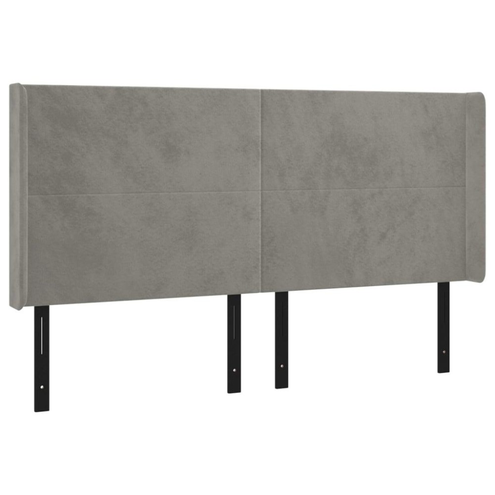 vidaXL Headboard with Ears Light Gray 64.2