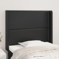 vidaXL Headboard with Ears Black 40.6