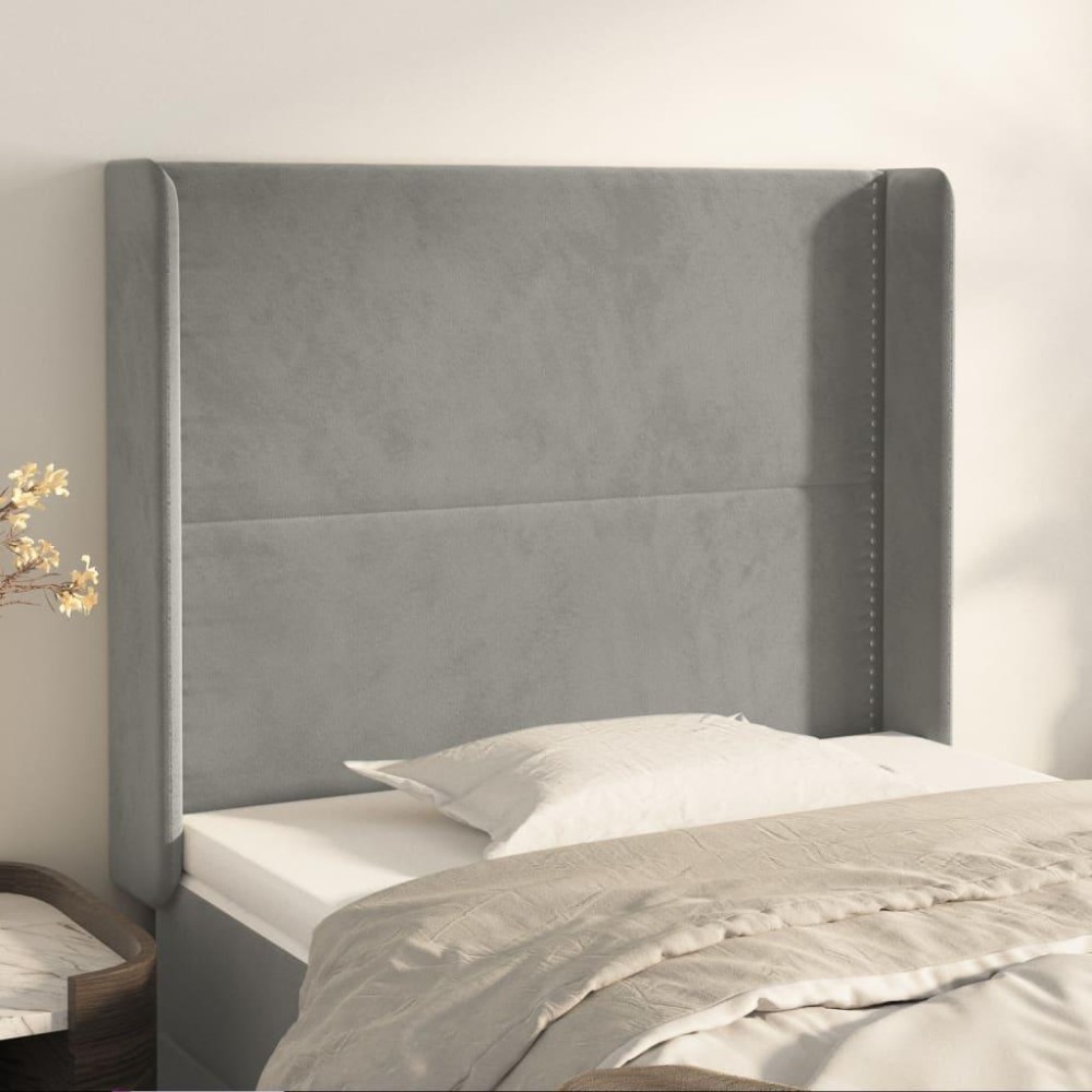 vidaXL Headboard with Ears Light Gray 40.6