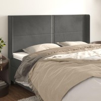 vidaXL Headboard with Ears Dark Gray 64.2