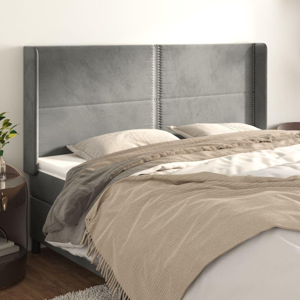 vidaXL Headboard with Ears Light Gray 72