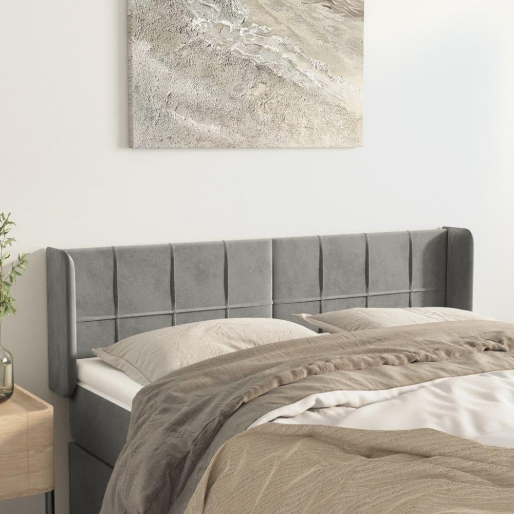 vidaXL Headboard with Ears Light Gray 57.9