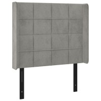 vidaXL Headboard with Ears Light Gray 40.6