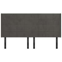 vidaXL Headboard with Ears Dark Gray 64.2