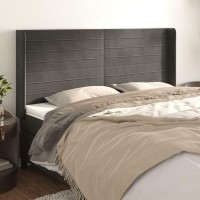 vidaXL Headboard with Ears Dark Gray 64.2