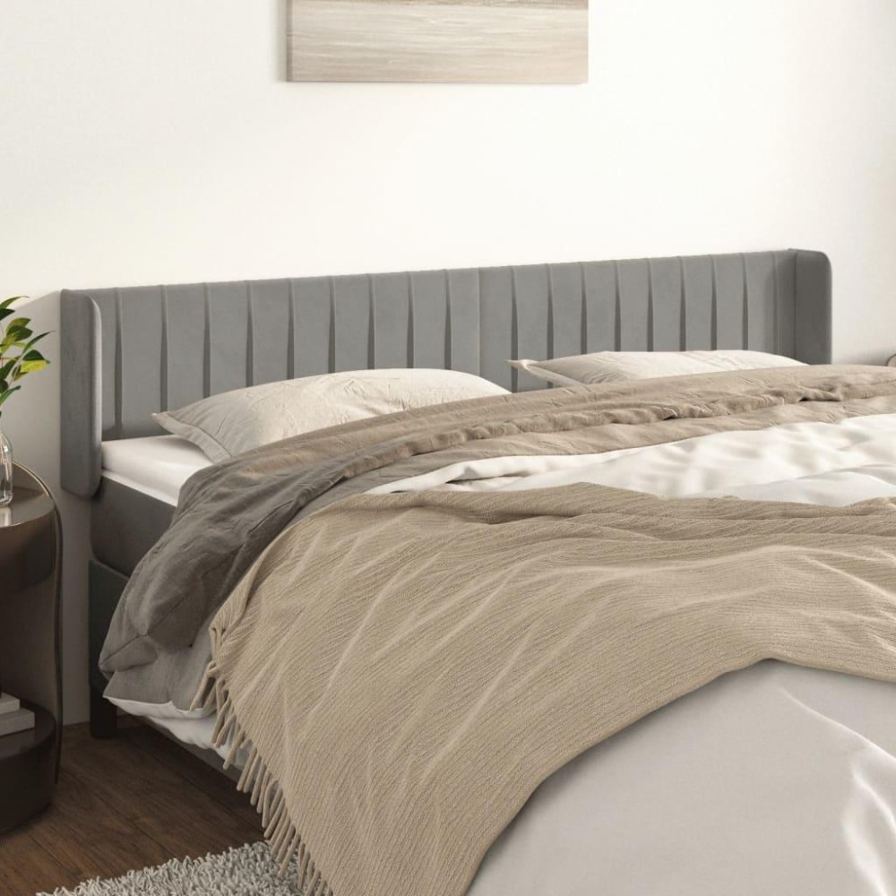 vidaXL Headboard with Ears Light Gray 72