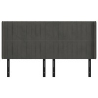 vidaXL Headboard with Ears Dark Gray 64.2