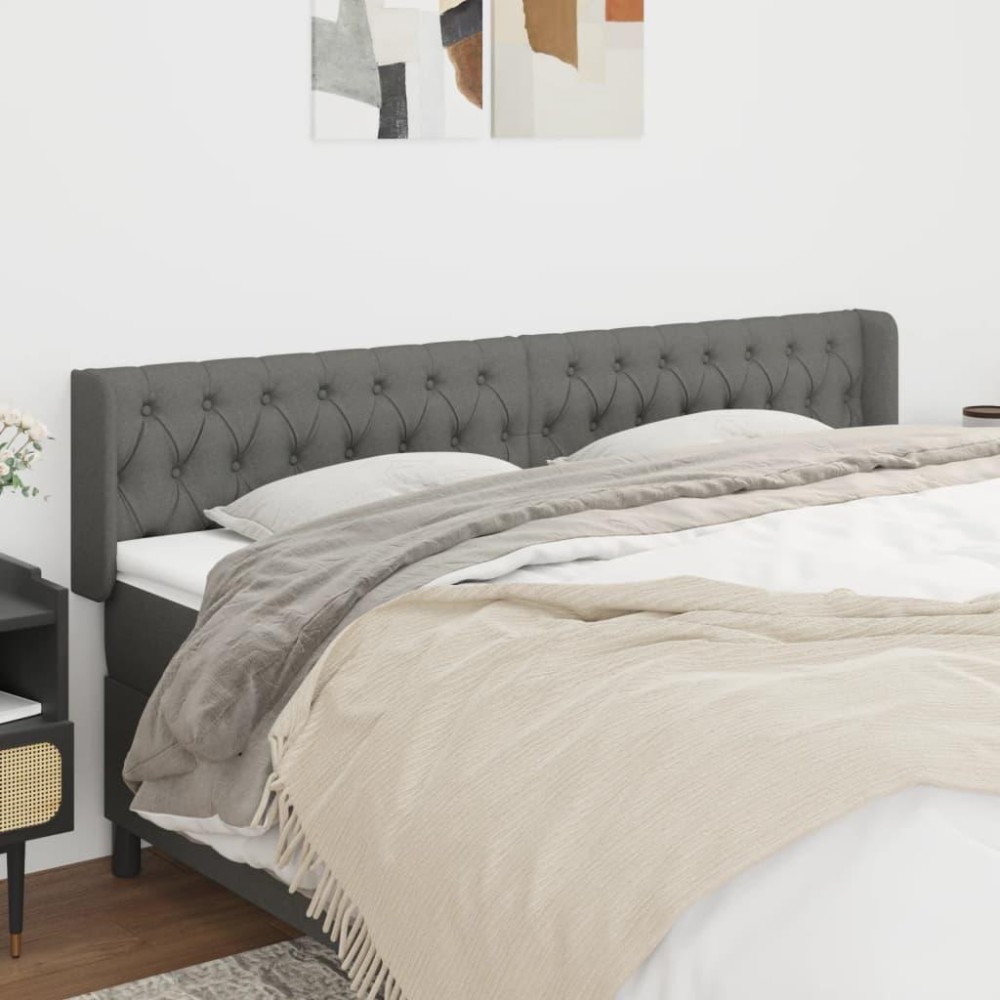 vidaXL Headboard with Ears Dark Gray 72