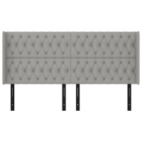 vidaXL Headboard with Ears Light Gray 64.2