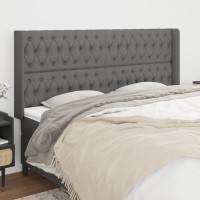 vidaXL Headboard with Ears Dark Gray 79.9